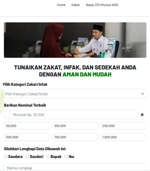 Landing Page Donasi